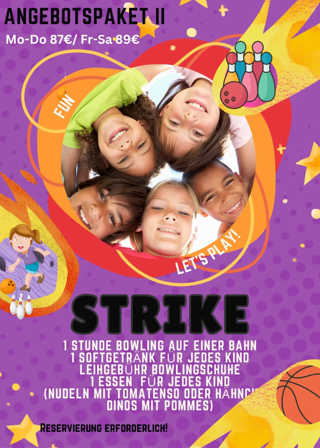 Strike Bowling & Bar – Bowling-Event für Kinder